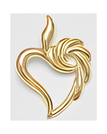 10K Yellow Gold Fancy Heart Pendant