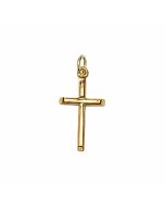 10K Yellow Gold Plain Cross Charm