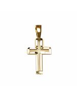 10K Yellow Gold Plain Cross Pendant