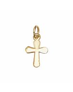 10K Yellow Gold Plain Cross Charm