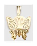 10K Yellow Gold Butterfly Pendant