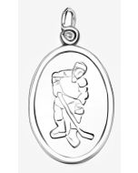 Silver Hockey Player Charm