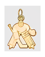 10K Yellow Gold Hockey Goali Charm