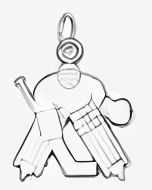 Silver Hockey Goalie Charm