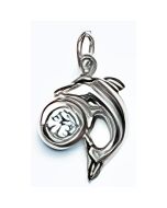 Silver Dolphin C.Z. Ball Pendant