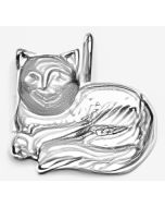 Silver Happy Cat Pendant