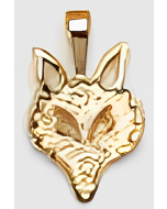 10K Yellow Gold Fox's Head Pendant