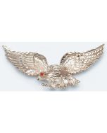 Silver Red Eye Eagle Pendant