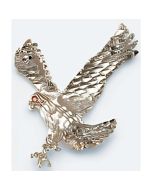 Silver Red Eye Eagle Pendant