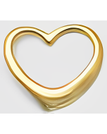 10K Yellow Gold Floating Heart Pendant