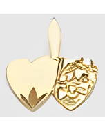 10K Yellow Gold Tiny Double Heart Pendant