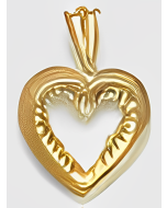 10K Yellow Gold Basic Heart Pendant