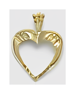 10K Yellow Gold Heart Pendant