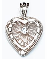 Silver Heart with C.Z Pendant