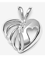 Silver Double Heart Cut Out Pendant