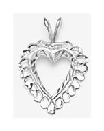 Silver Fancy Heart Pendant