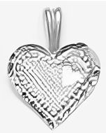 Silver Cute Heart in a Heart Pendant