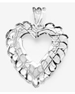 Silver Outline Heart Pendant