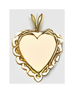 10K Yellow Gold Cute Fancy Heart Pendant