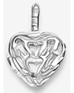 Silver 3D Double Sided Hearts on Hearts Pendant