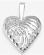 Silver 3D Double Sided Hearts on Hearts Pendant