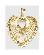 10K Yellow Gold Décolleté Heart Pendant