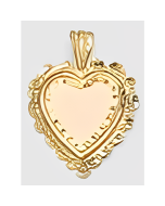 10K Yellow Gold Cute Heart Pendant