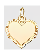 10K Yellow Gold Fancy Heart Charm