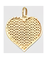 10K Yellow Gold Decorative Heart Charm