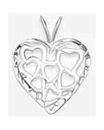 Silver Multiple Hearts in Heart Pendant