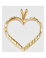 10K Yellow Gold Simple Heart Pendant