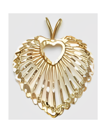10K Yellow Gold Décolleté Heart Pendant