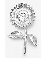 Silver 3D Sun Flower Pendant
