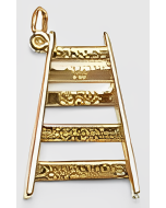 10K Yellow Gold 3D Ladder Pendant