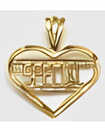 10K Yellow Gold "Special" Heart Pendant