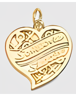 10K Yellow Gold Cute Heart "Someone Special" Pendant