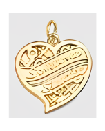 10K Yellow Gold Cute Heart "Someone Special" Pendant