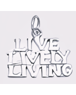 Silver Live Lively Living Charm