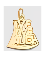 10K Yellow Gold Live Love Laugh Charm