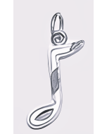 10K White Gold Music Note Charm