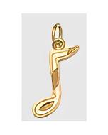 10K Yellow Gold Music Note Charm