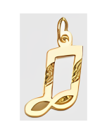 10K Yellow Gold Music Note Charm