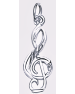 Silver Treble Clef Charm