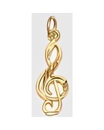 10K Yellow Gold Treble Clef Charm