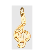 10K Yellow Gold Treble Clef Charm