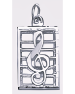 Silver Treble Clef Charm