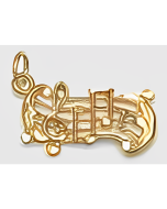 10K Yellow Gold Music Notes Pendant