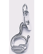 Silver 3D Tuba Charm