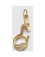 10K Yellow Gold 3D Tuba Charm