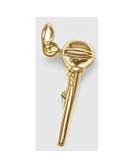 10K Yellow Gold Microphone Charm